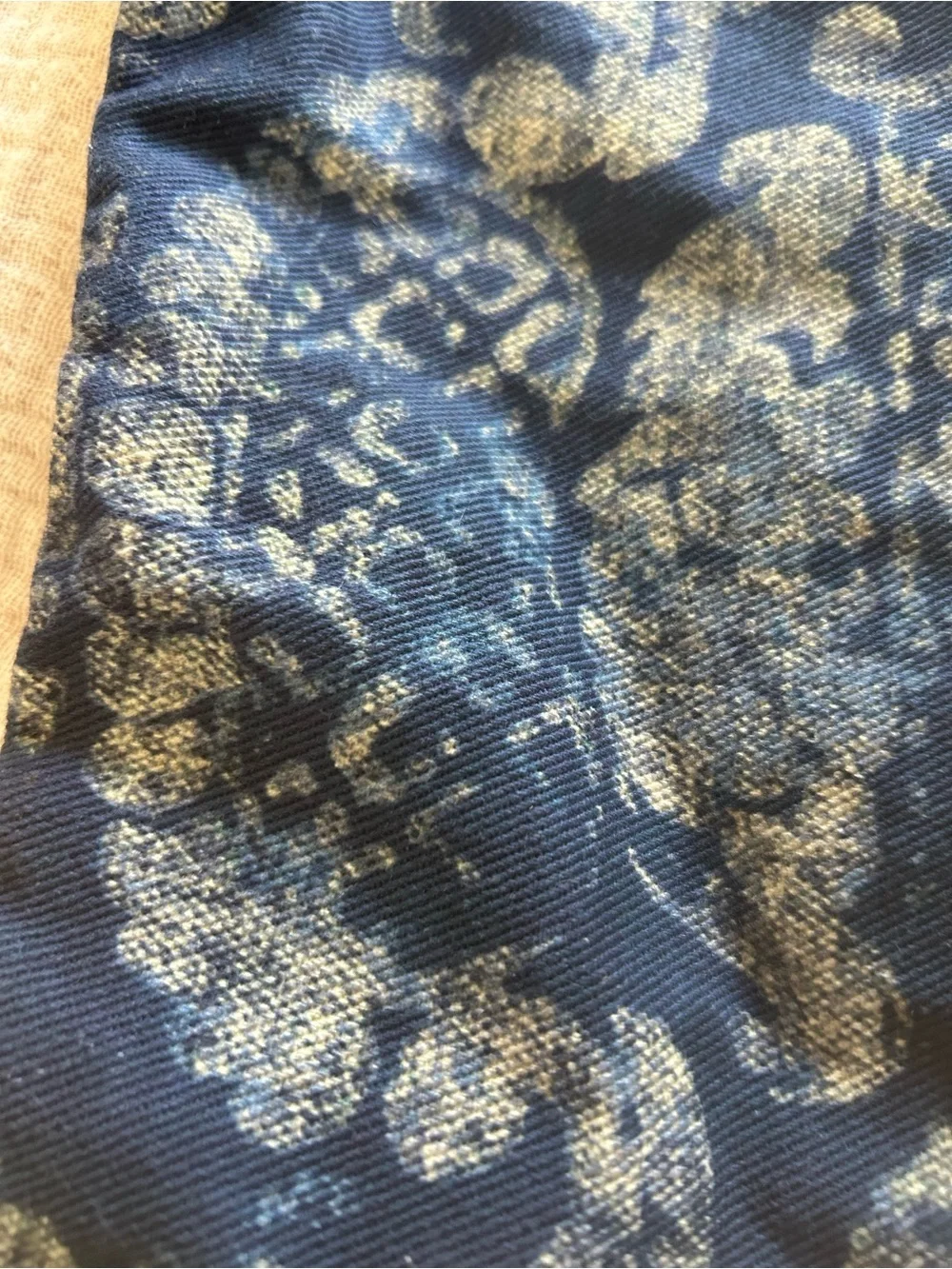 Pottery Barn Blue Denim 24 X 24” Cotton /Linen Pillow Cover From 2020. EUC